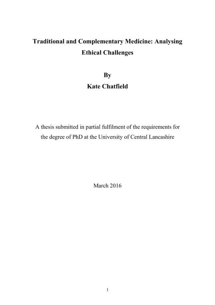 Traditional and Complementary Medicine: Analysing Ethical Challenges